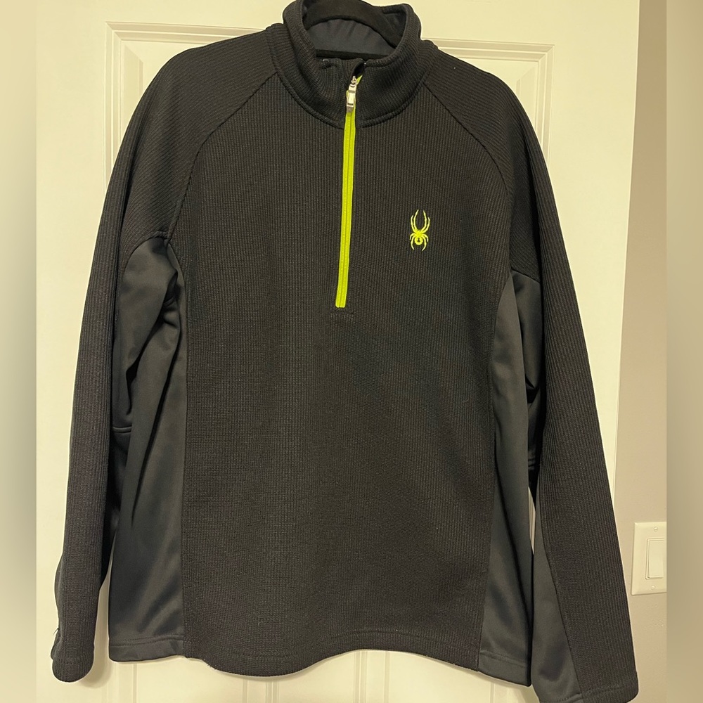 Spyder Core Sweater, 3/4 zip, black,size XL